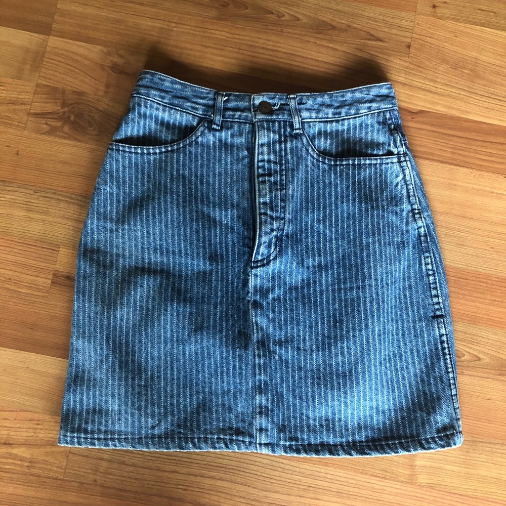 Jean St. Tropez denim pinstripe skirt
